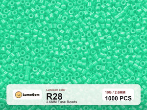 LumeGem R28 Green R28 2.6mm fuse beads
