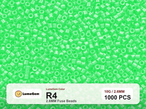 LumeGem R4 Green R4 2.6mm fuse beads