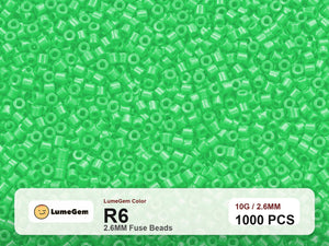 LumeGem R6 Green R6 2.6mm fuse beads