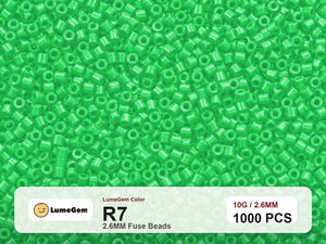 LumeGem R7 Green R7 2.6mm fuse beads