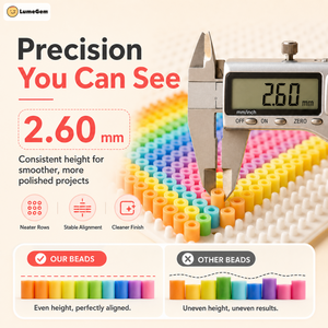 LumeGem precise 2.60 mm mini fuse bead size