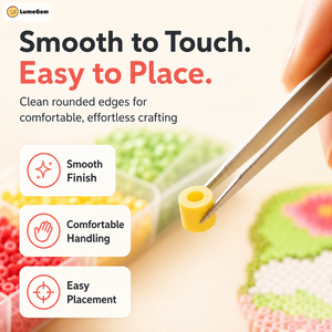 LumeGem smooth-edge fuse beads for easy placement