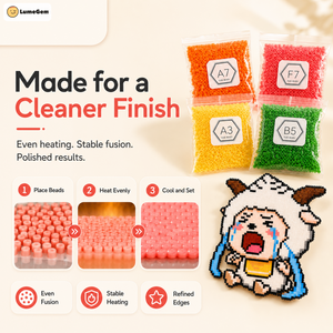 LumeGem fuse bead three-step ironing and fusion guide
