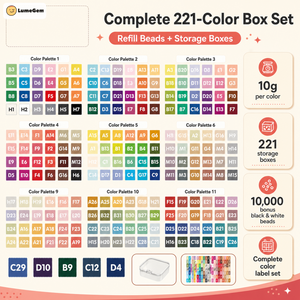 LumeGem 221-color fuse bead storage box set