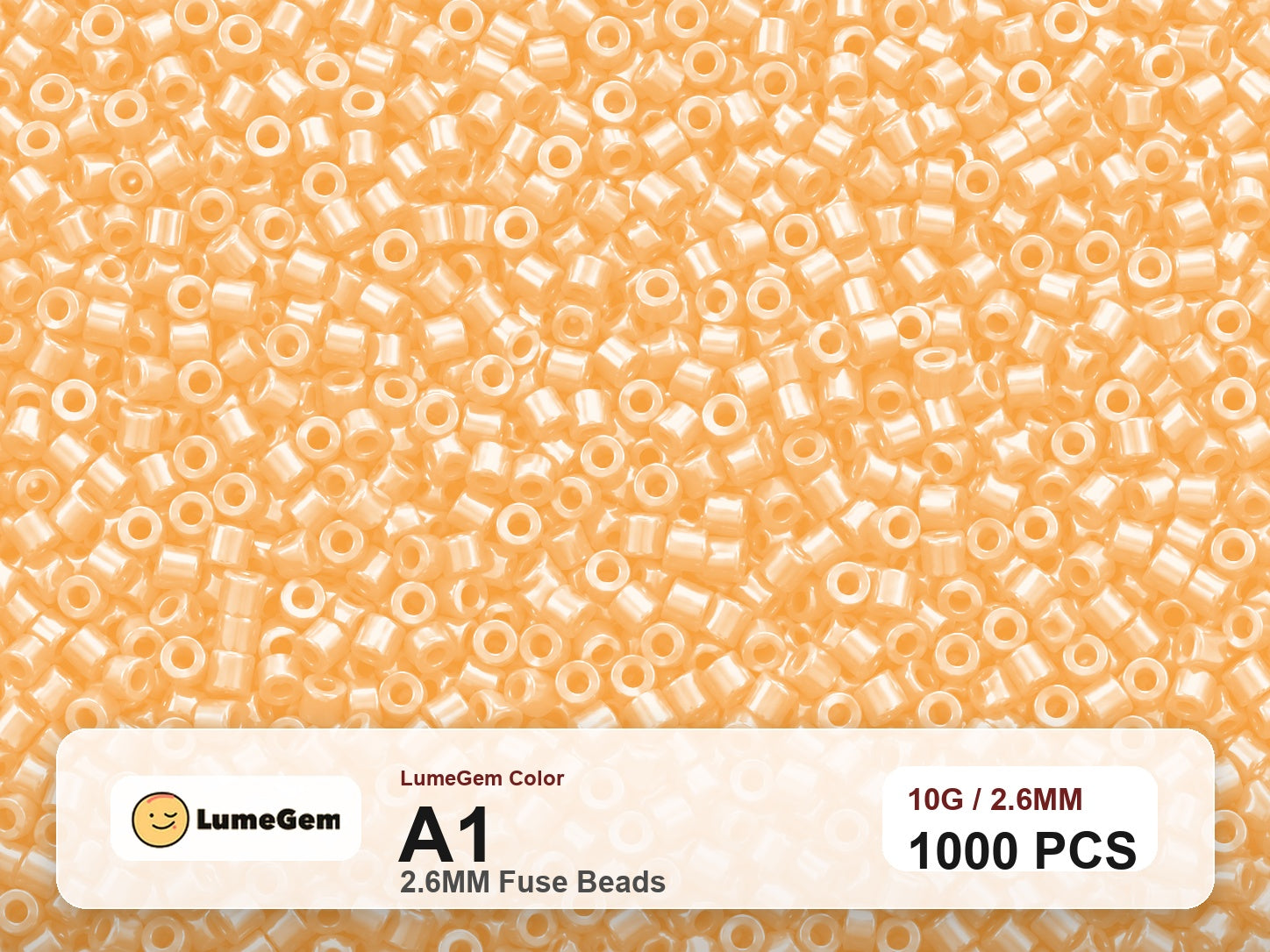 LumeGem A1 Yellow A1 2.6mm fuse beads
