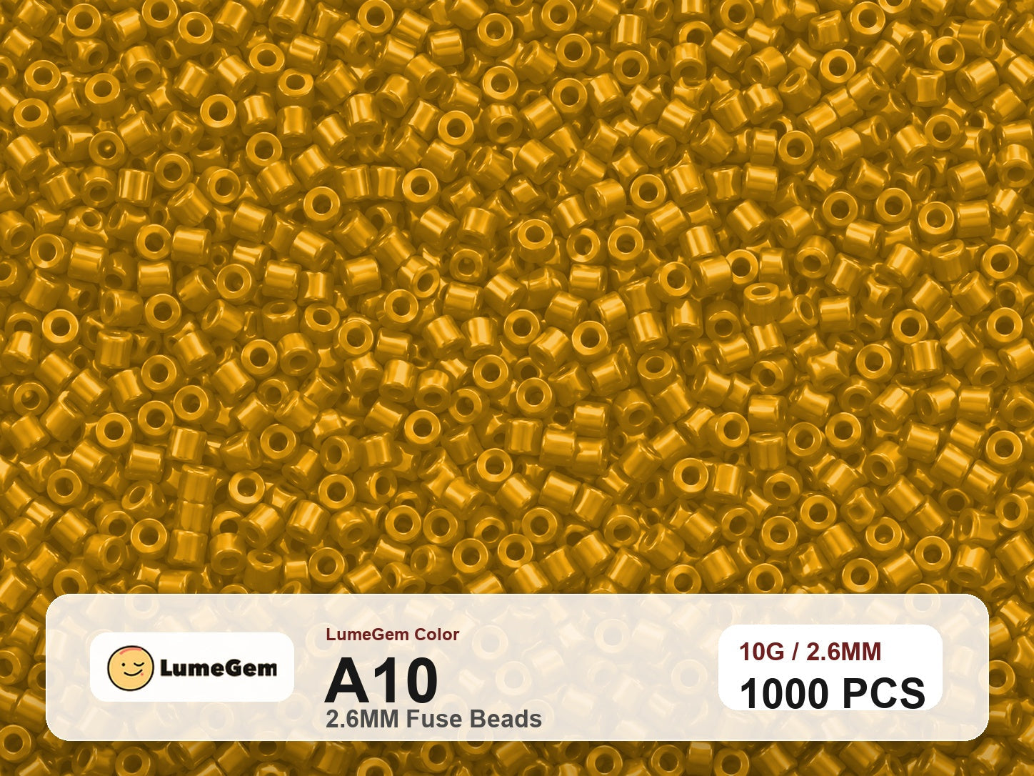 LumeGem A10 Yellow A10 2.6mm fuse beads