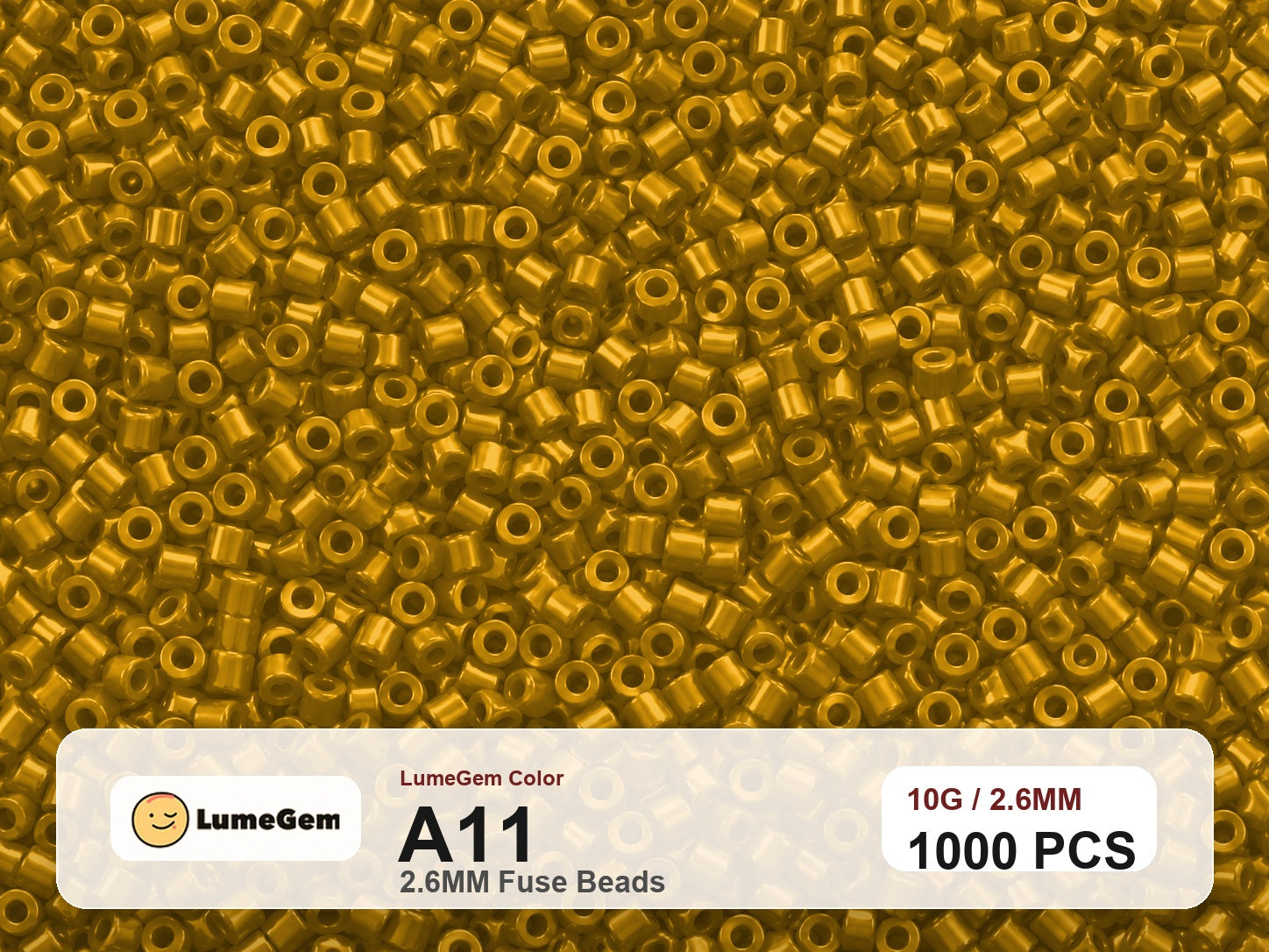 LumeGem A11 Yellow A11 2.6mm fuse beads