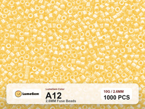 LumeGem A12 Yellow A12 2.6mm fuse beads