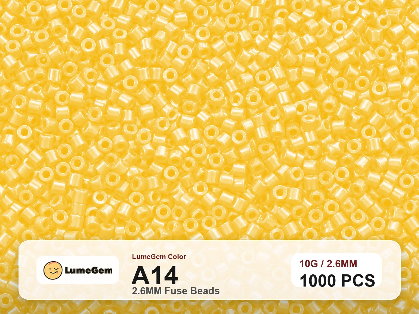 LumeGem A14 Yellow A14 2.6mm fuse beads