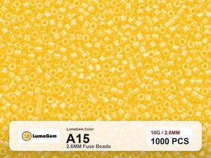LumeGem A15 Yellow A15 2.6mm fuse beads