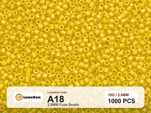 LumeGem A18 Yellow A18 2.6mm fuse beads