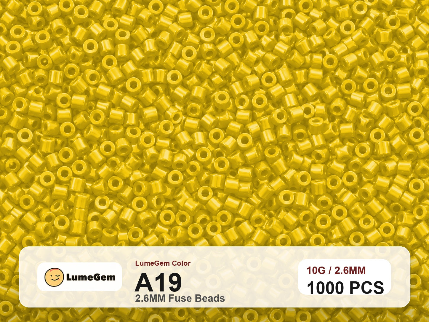 LumeGem A19 Yellow A19 2.6mm fuse beads