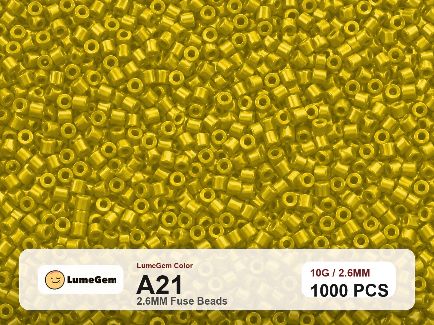 LumeGem A21 Yellow A21 2.6mm fuse beads