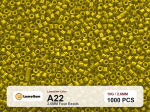 LumeGem A22 Yellow A22 2.6mm fuse beads