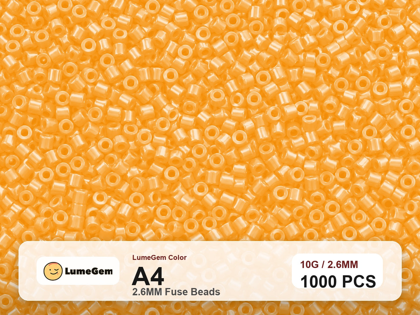 LumeGem A4 Yellow A4 2.6mm fuse beads