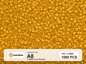 LumeGem A8 Yellow A8 2.6mm fuse beads