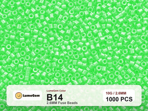 LumeGem B14 Green B14 2.6mm fuse beads
