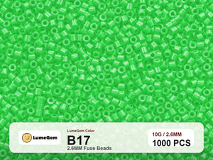 LumeGem B17 Green B17 2.6mm fuse beads