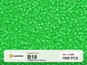 LumeGem B18 Green B18 2.6mm fuse beads