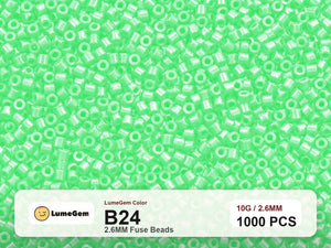 LumeGem B24 Green B24 2.6mm fuse beads