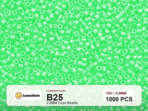 LumeGem B25 Green B25 2.6mm fuse beads