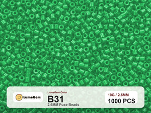 LumeGem B31 Green B31 2.6mm fuse beads