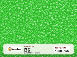 LumeGem B6 Green B6 2.6mm fuse beads