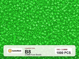 LumeGem B8 Green B8 2.6mm fuse beads