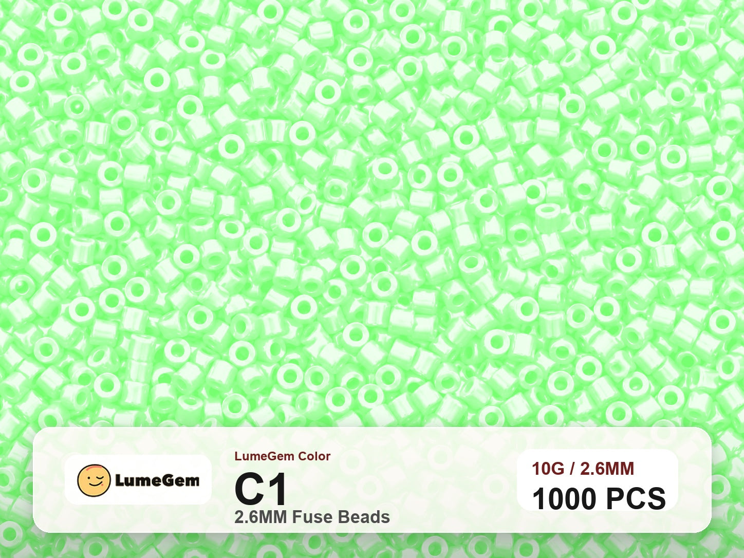 LumeGem C1 Blue C1 2.6mm fuse beads