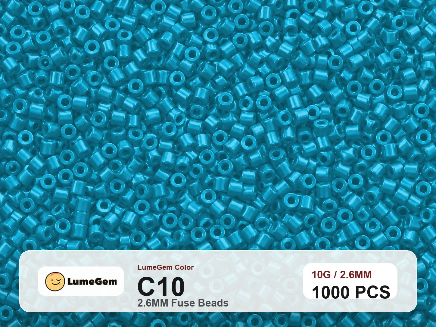 LumeGem C10 Blue C10 2.6mm fuse beads