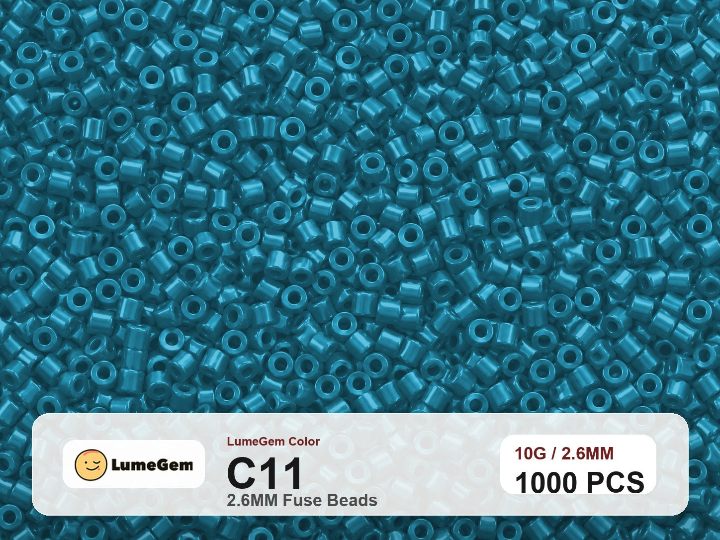 LumeGem C11 Blue C11 2.6mm fuse beads