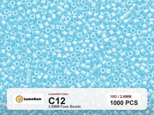LumeGem C12 Blue C12 2.6mm fuse beads