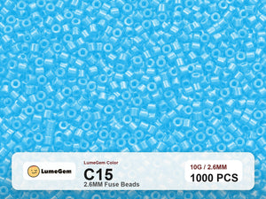 LumeGem C15 Blue C15 2.6mm fuse beads
