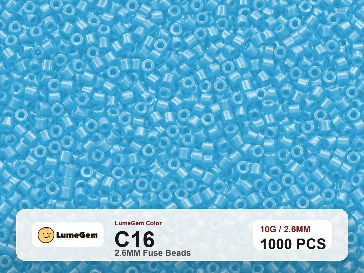 LumeGem C16 Blue C16 2.6mm fuse beads