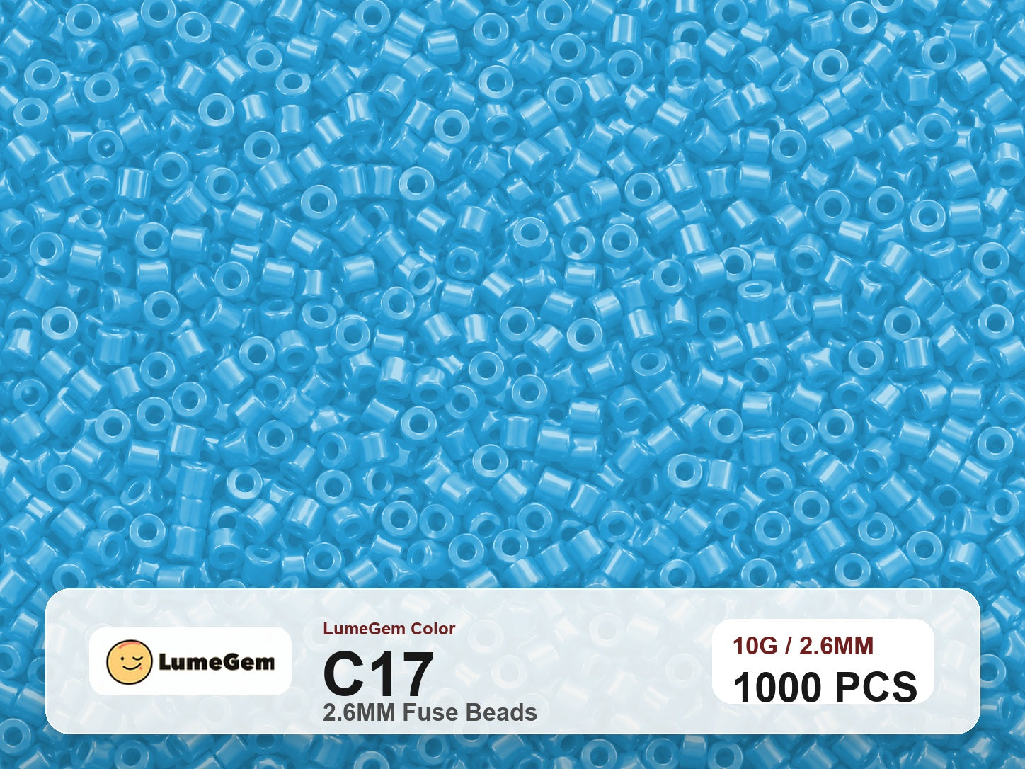 LumeGem C17 Blue C17 2.6mm fuse beads