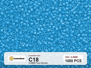 LumeGem C18 Blue C18 2.6mm fuse beads