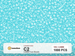 LumeGem C2 Blue C2 2.6mm fuse beads