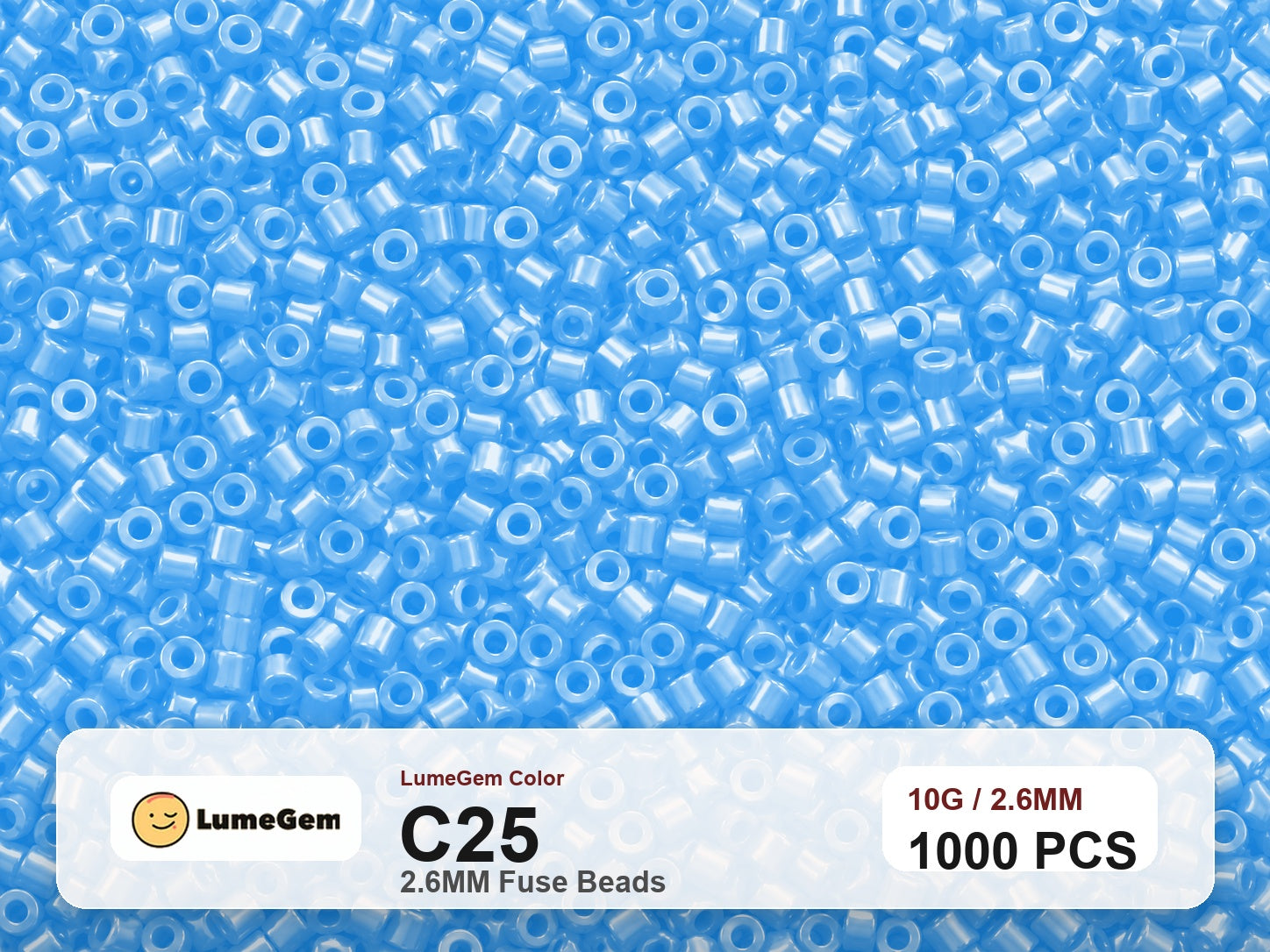 LumeGem C25 Blue C25 2.6mm fuse beads