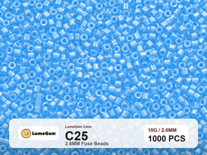LumeGem C25 Blue C25 2.6mm fuse beads