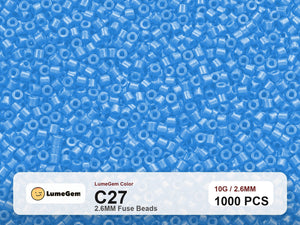 LumeGem C27 Blue C27 2.6mm fuse beads