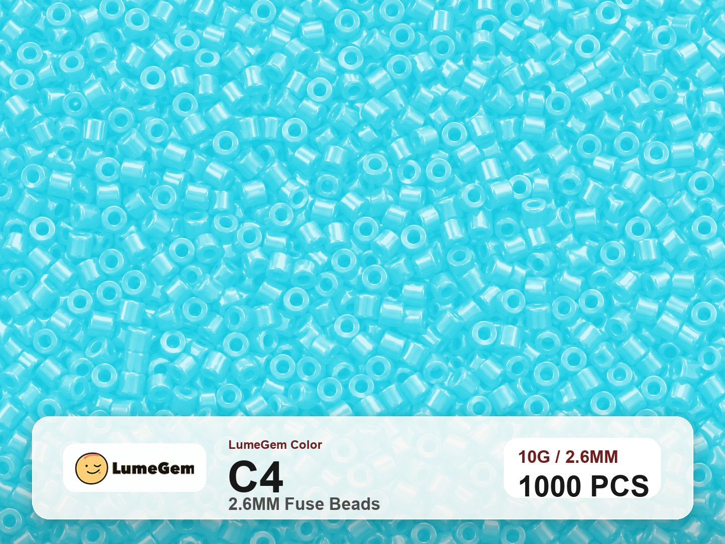 LumeGem C4 Blue C4 2.6mm fuse beads