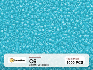 LumeGem C6 Blue C6 2.6mm fuse beads