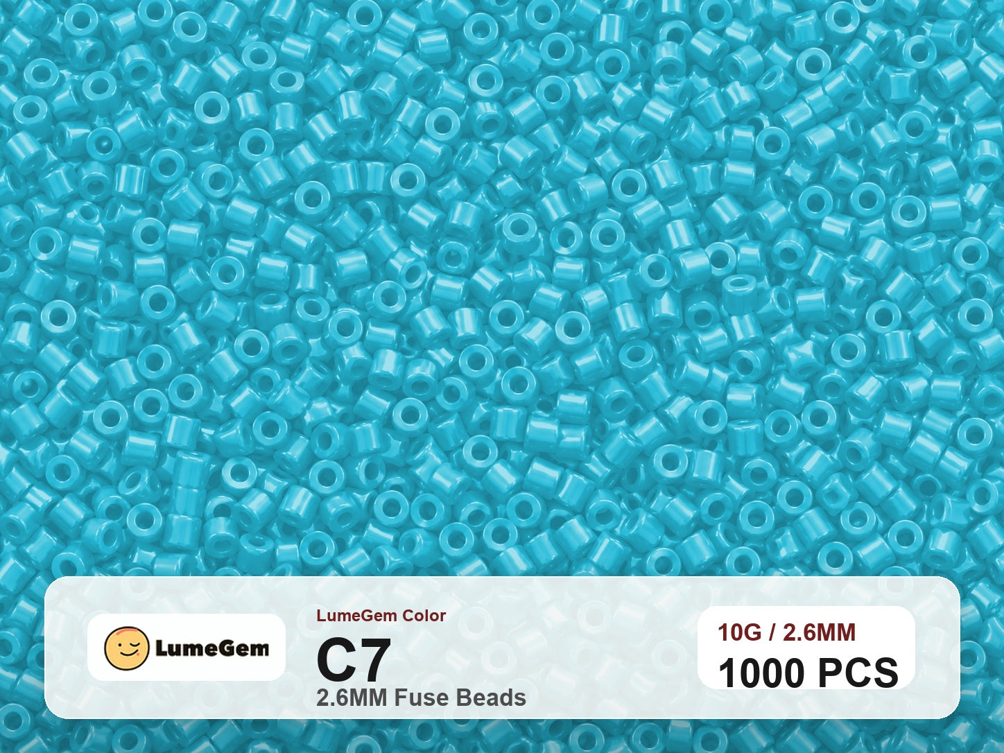 LumeGem C7 Blue C7 2.6mm fuse beads