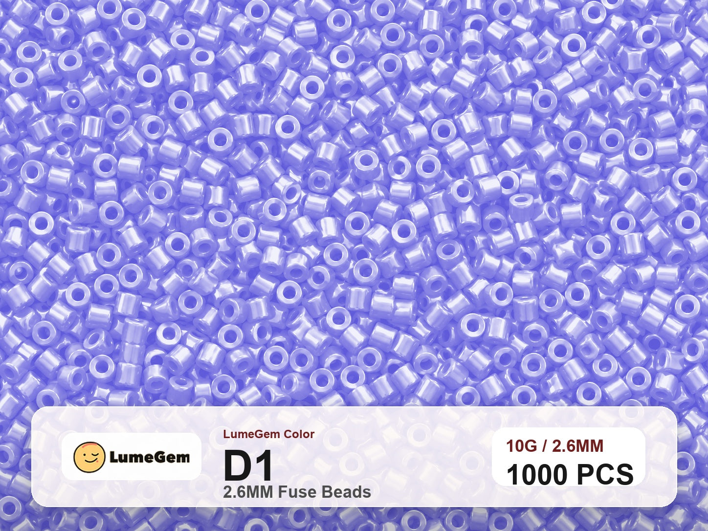 LumeGem D1 Purple D1 2.6mm fuse beads