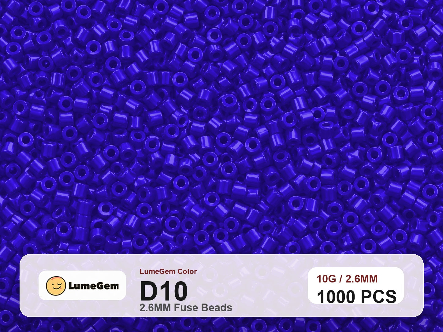 LumeGem D10 Purple D10 2.6mm fuse beads