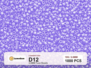 LumeGem D12 Purple D12 2.6mm fuse beads