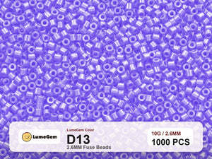 LumeGem D13 Purple D13 2.6mm fuse beads