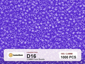 LumeGem D16 Purple D16 2.6mm fuse beads