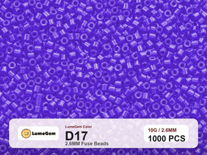 LumeGem D17 Purple D17 2.6mm fuse beads