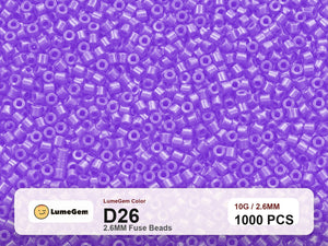 LumeGem D26 Purple D26 2.6mm fuse beads